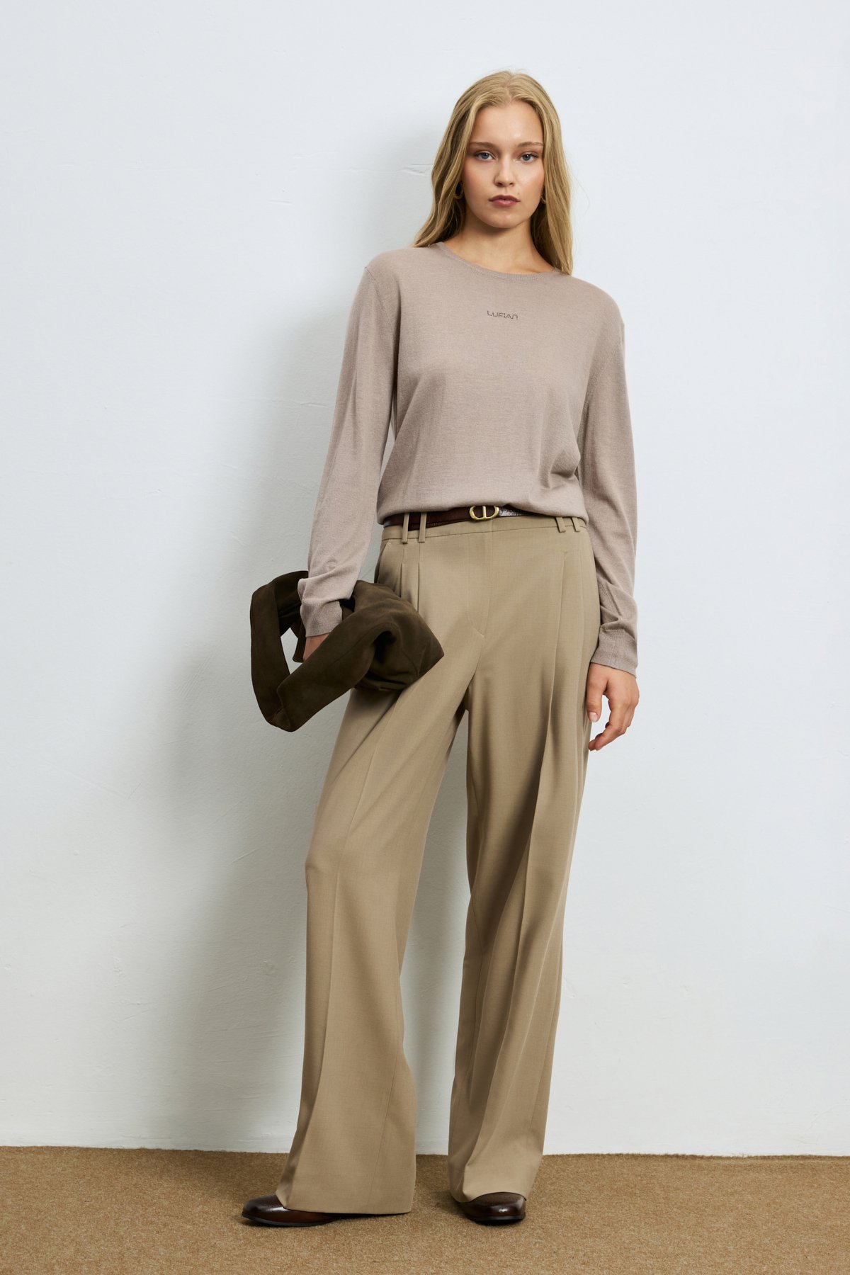 35% Acrylıc 27% Polyester 21%ptt 9% Nylon 6% Camel 2% Spandex Beıge - LUFIAN