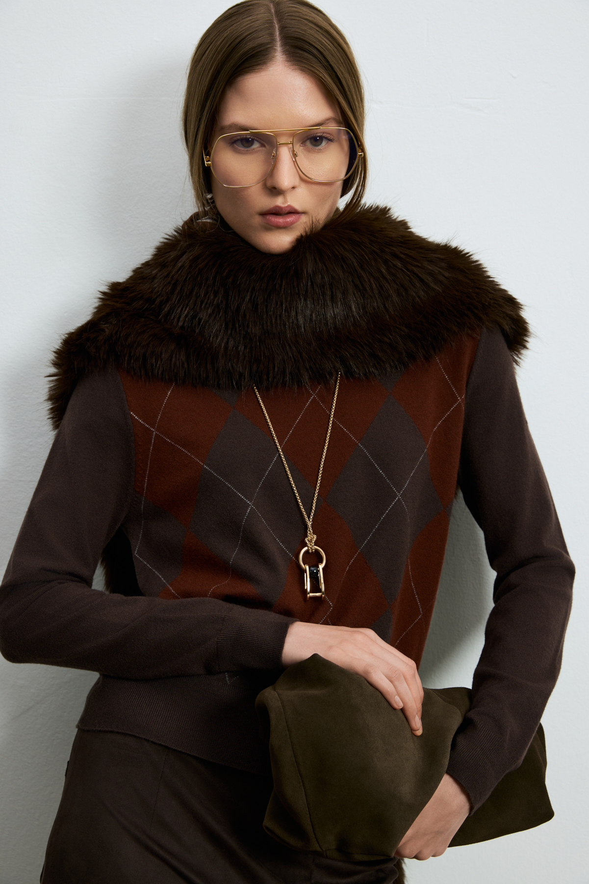 35% Acrylıc 27% Polyester 21%ptt 9% Nylon 6% Camel 2% Spandex Brown - LUFIAN