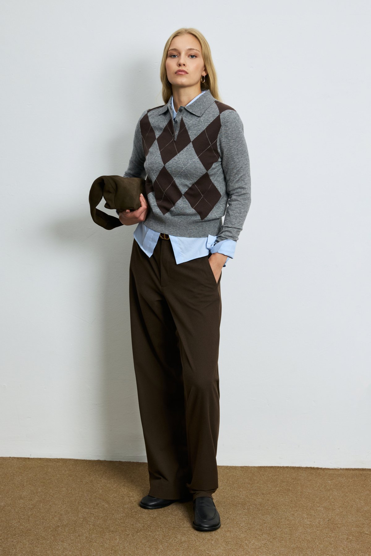 35% Acrylıc 27% Polyester 21%ptt 9% Nylon 6% Camel 2% Spandex Grey - LUFIAN