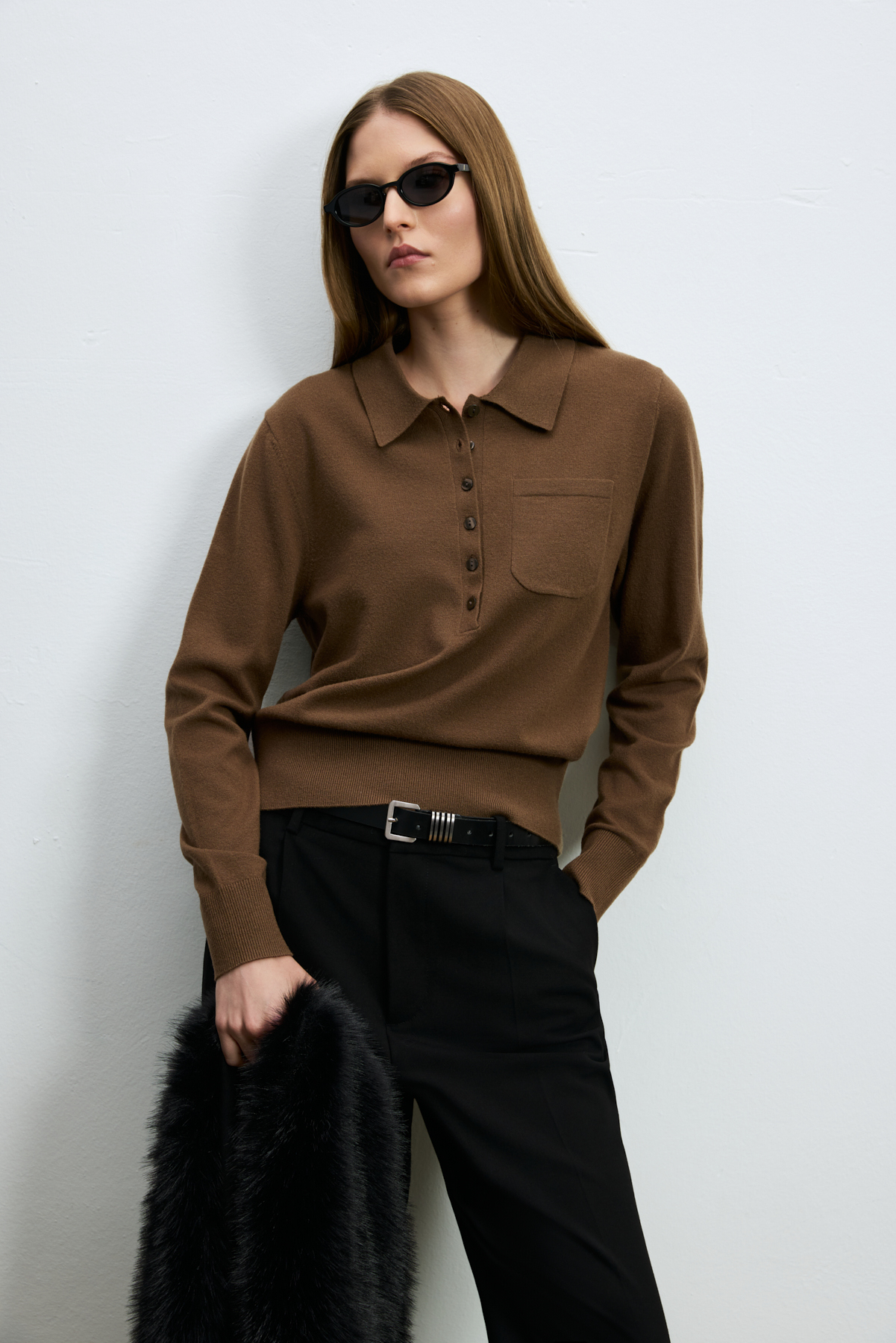 35% Acrylıc 27% Polyester 21%ptt 9% Nylon 6% Camel 2% Spandex Lıght Brown - LUFIAN