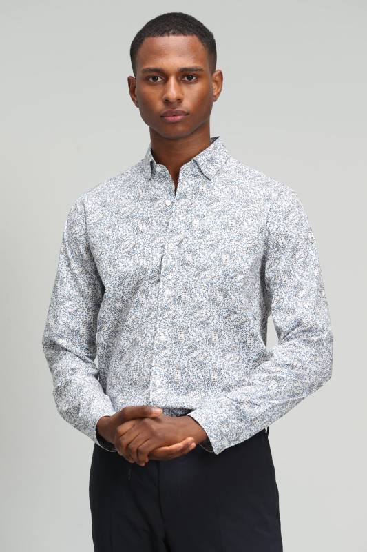 Abel Mens Smart Shirt Slım Fıt Sax - 2