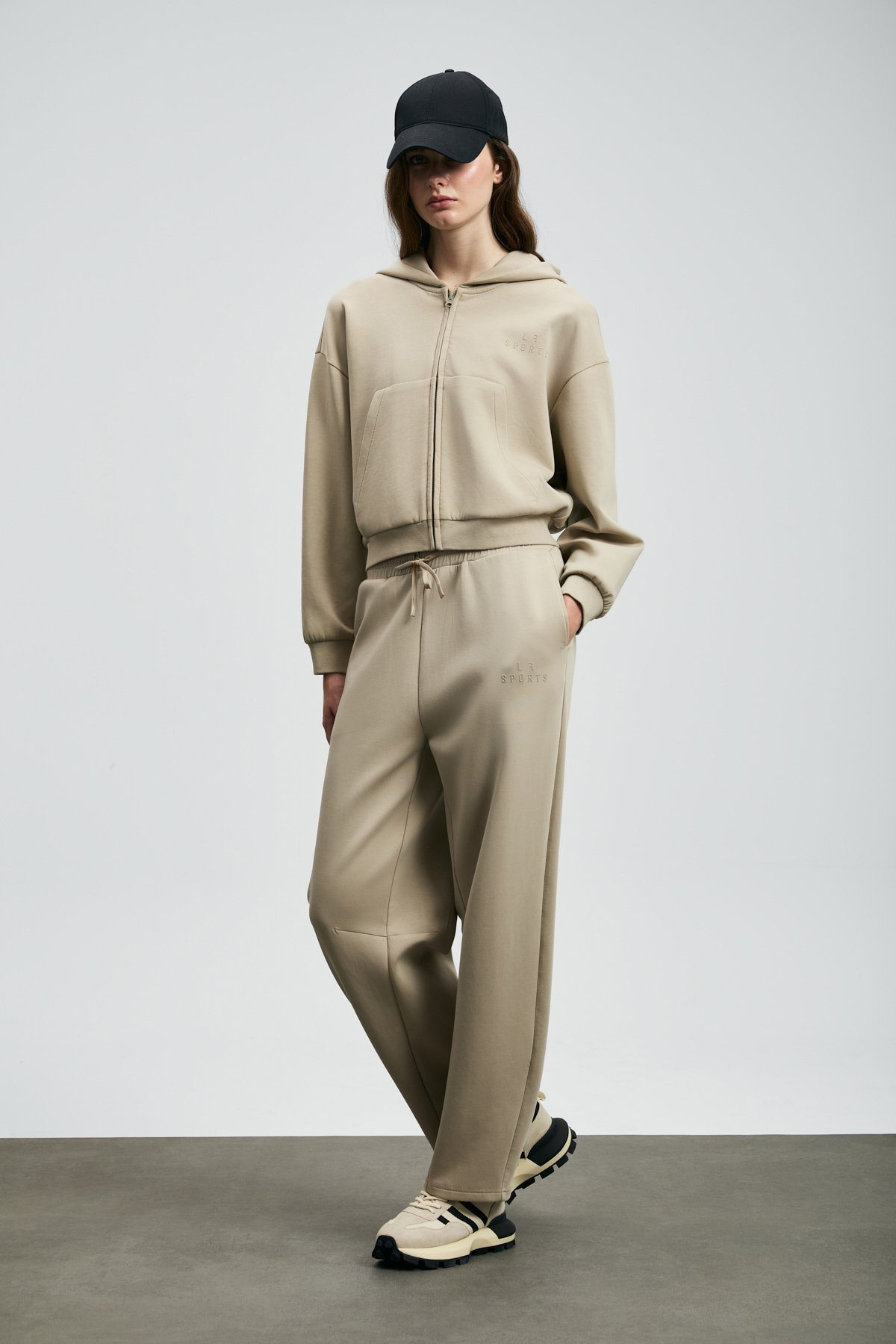 Ada Knitted Women's Sweatpants Beige - LUFIAN
