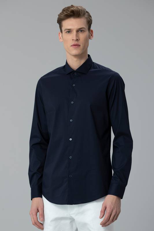 Aidan Mens Smart Shirt Slım Fıt Navy - 2