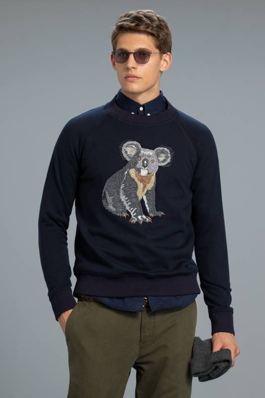 Akris Male Sweatshirt Navy - 1