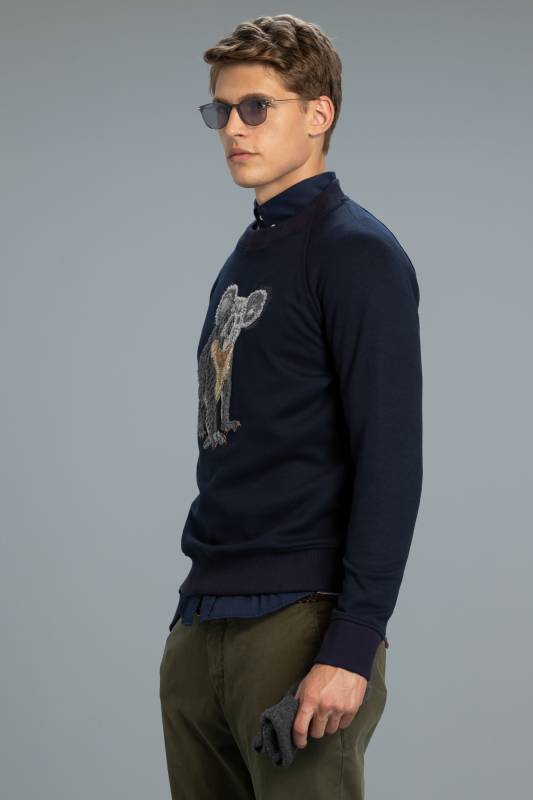 Akris Male Sweatshirt Navy - 2