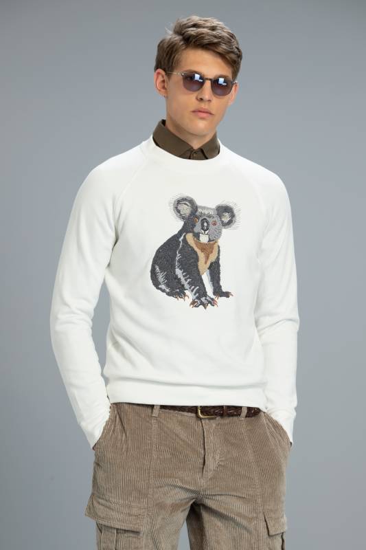 Akris Male Sweatshirt Off Whıte - 1