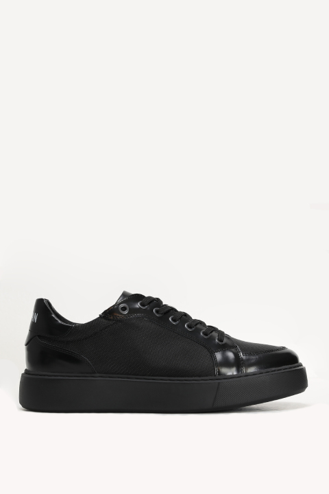 Alan Mens Leather Shoes Black - Lufian