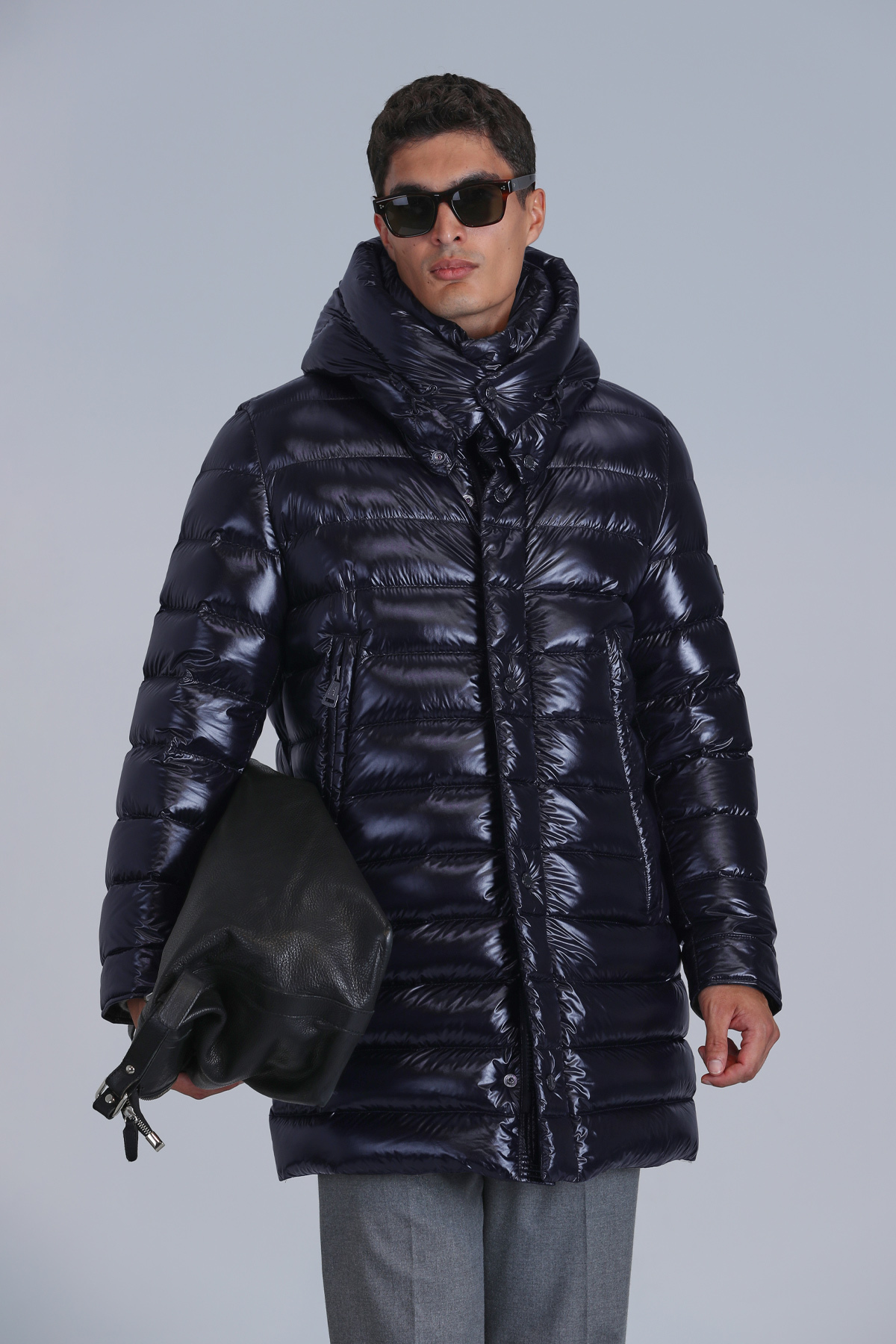 Albert Goose Feather Male Coat Navy - Lufian