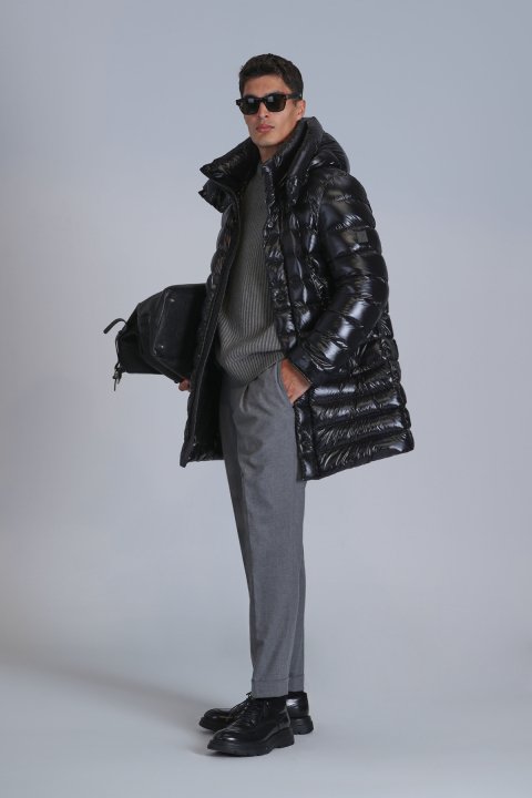 Albert Goose Down Men's Coat Black - LUFIAN