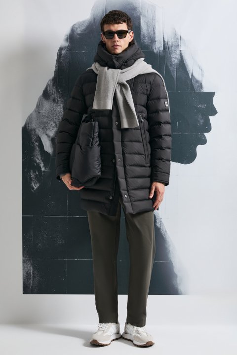 Albert Goose Down Men's Coat Black - LUFIAN