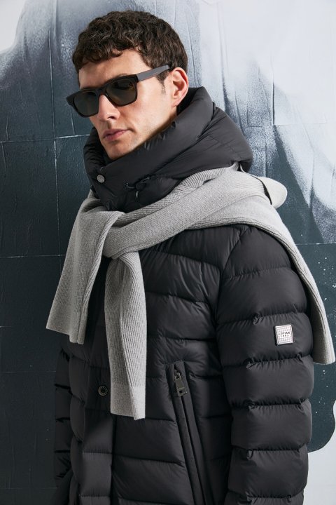 Albert Goose Down Men's Coat Black - LUFIAN