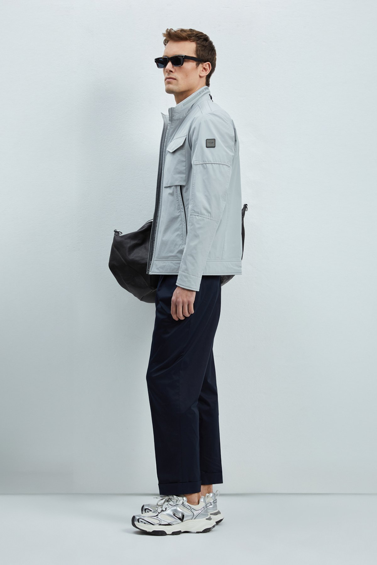 Albert Smart Mens Chino Pants Navy - Lufian (1)