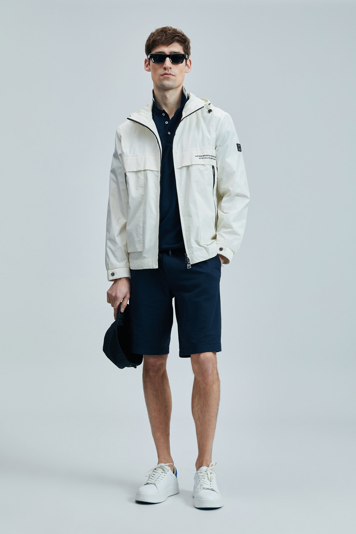 Aler Sports Mens Chino Shorts Slım Fıt Navy - Lufian