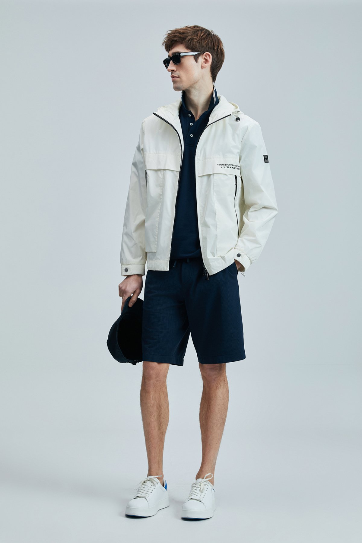 Aler Sports Mens Chino Shorts Slım Fıt Navy - Lufian (1)