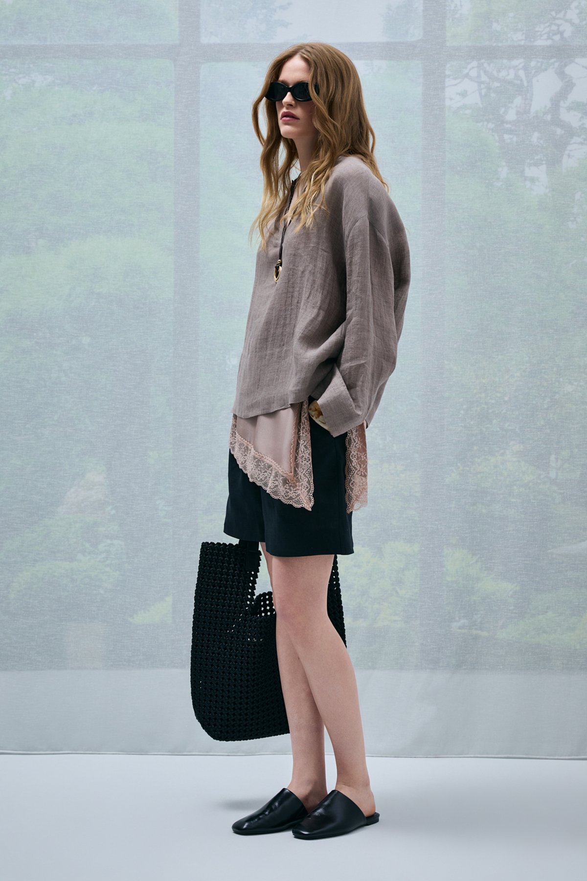 Alessı Women's Blouse Mink - LUFIAN
