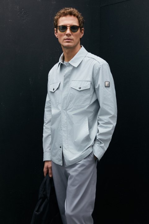 Alex Men's Coat Stone - LUFIAN