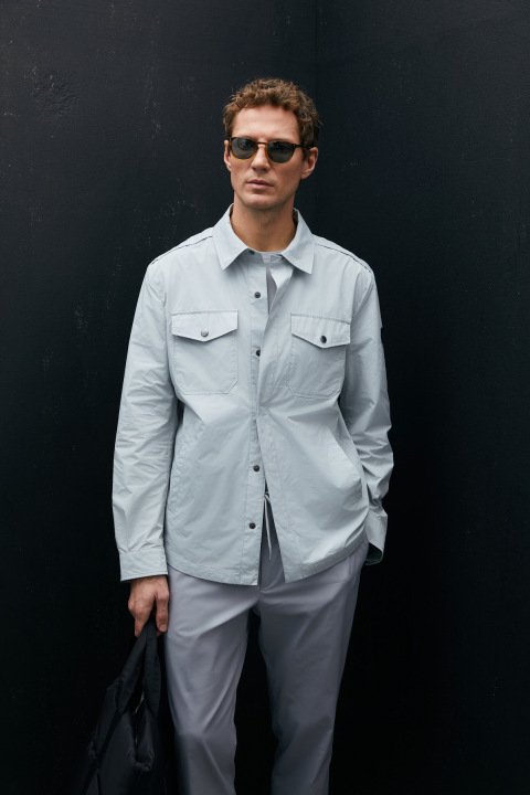 Alex Men's Coat Stone - LUFIAN