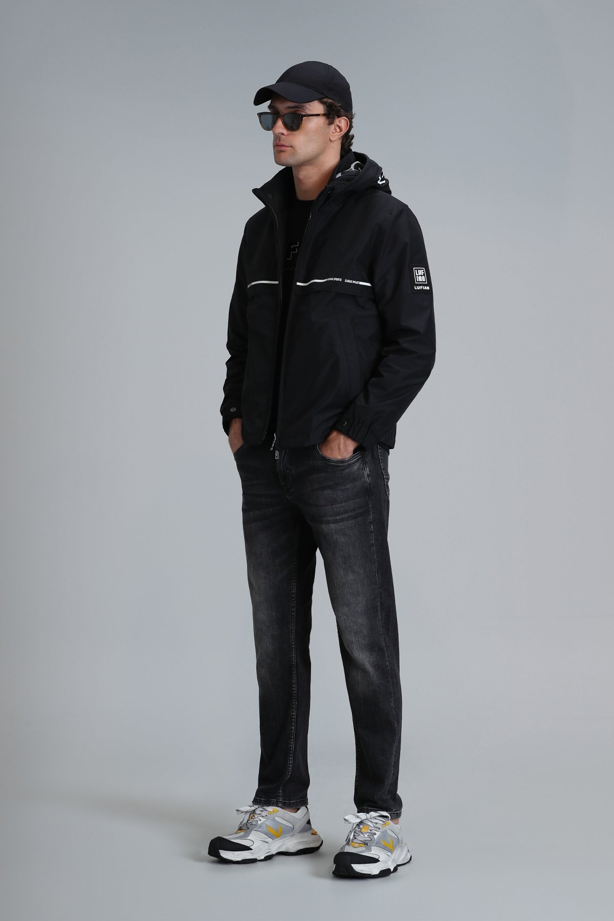 Alex Smart Jean Men's Pants Slim Fit Dark Gray - Lufian