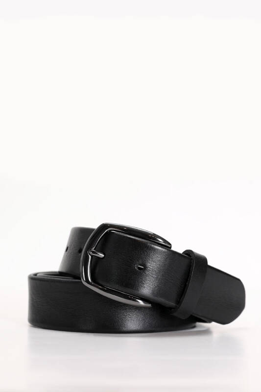 Alf Mens Leather Belt Black - 1