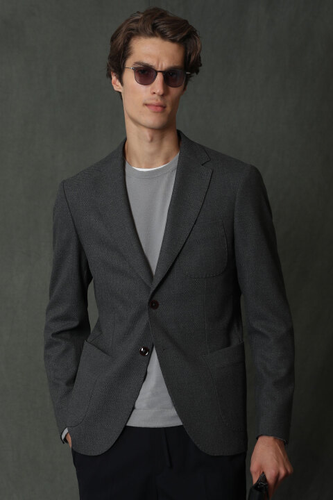 Alf Sports Mens Blazer Jacket Slım Fıt Green - Lufian