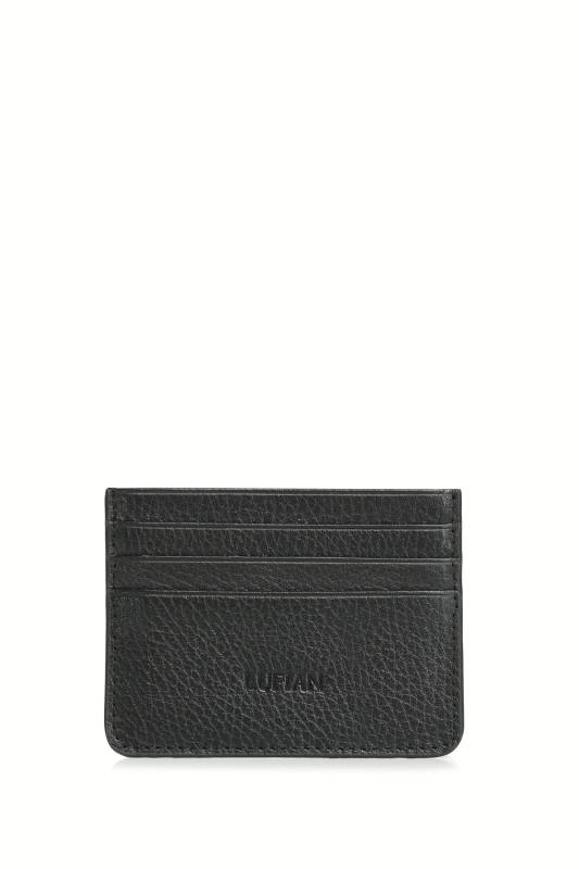 Alferd Mens Leather Card Black - 1