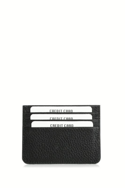 Alferd Mens Leather Card Black - 2