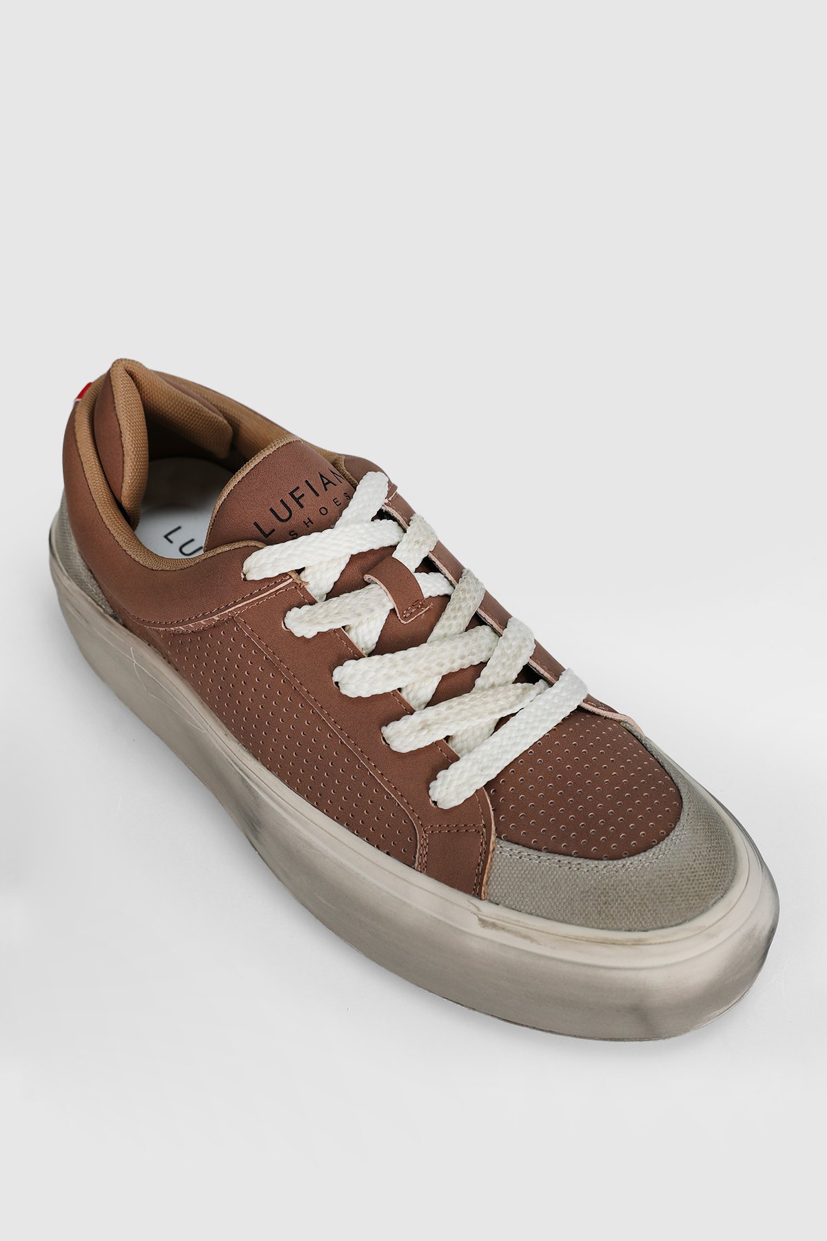 Allan Mens Sneaker Shoes Brown - Lufian (1)