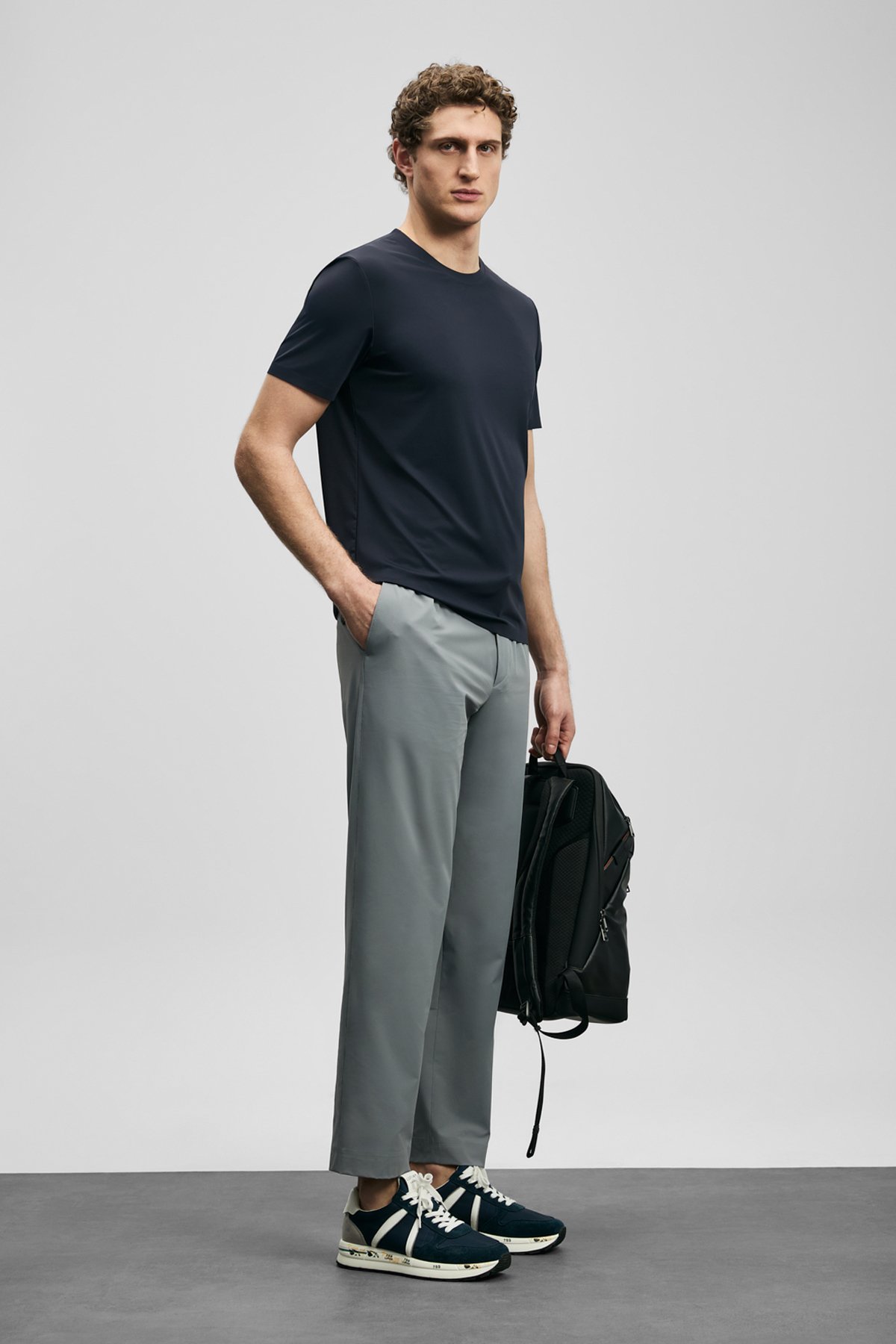 Altero Hi-Tech Performance Seamless T-Shirt Navy Blue - LUFIAN