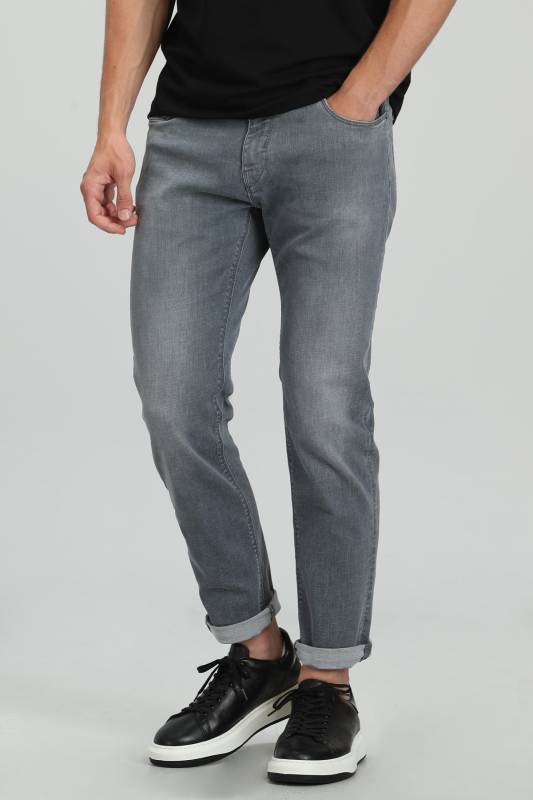 Alva Smart Jean Mens Pants Slım Fıt Grey - 2