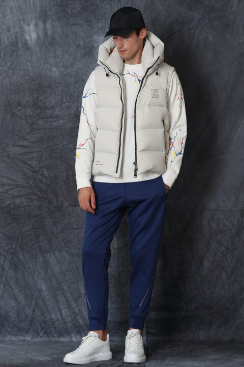 Alvın Male Sweatshirt Off Whıte - Lufian