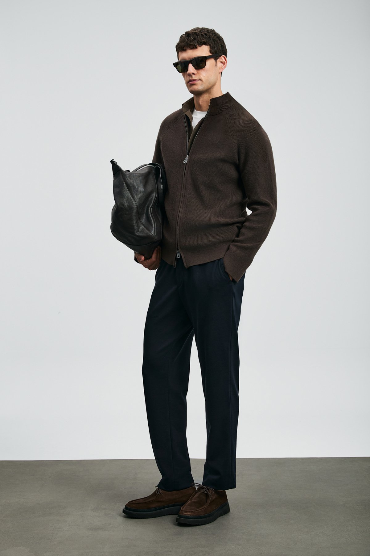Amber Men's Cardigan Brown - LUFIAN