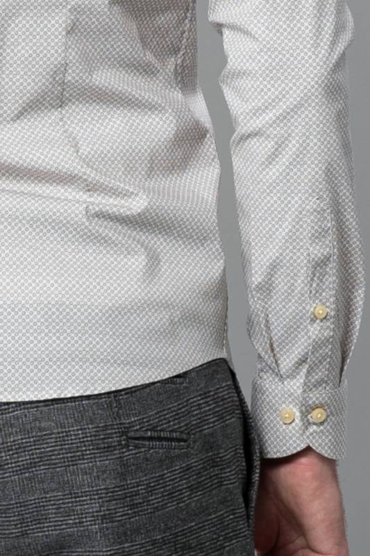 Amıens Mens Smart Shirt Slım Fıt Beıge - 5