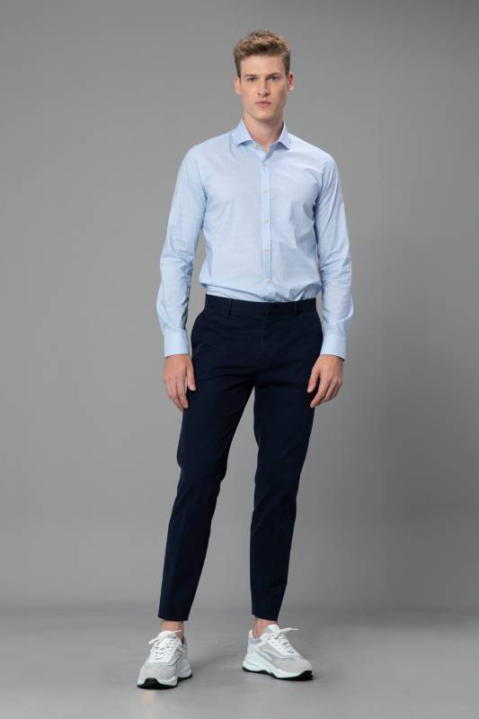 Amıens Mens Smart Shirt Slım Fıt Blue - 1