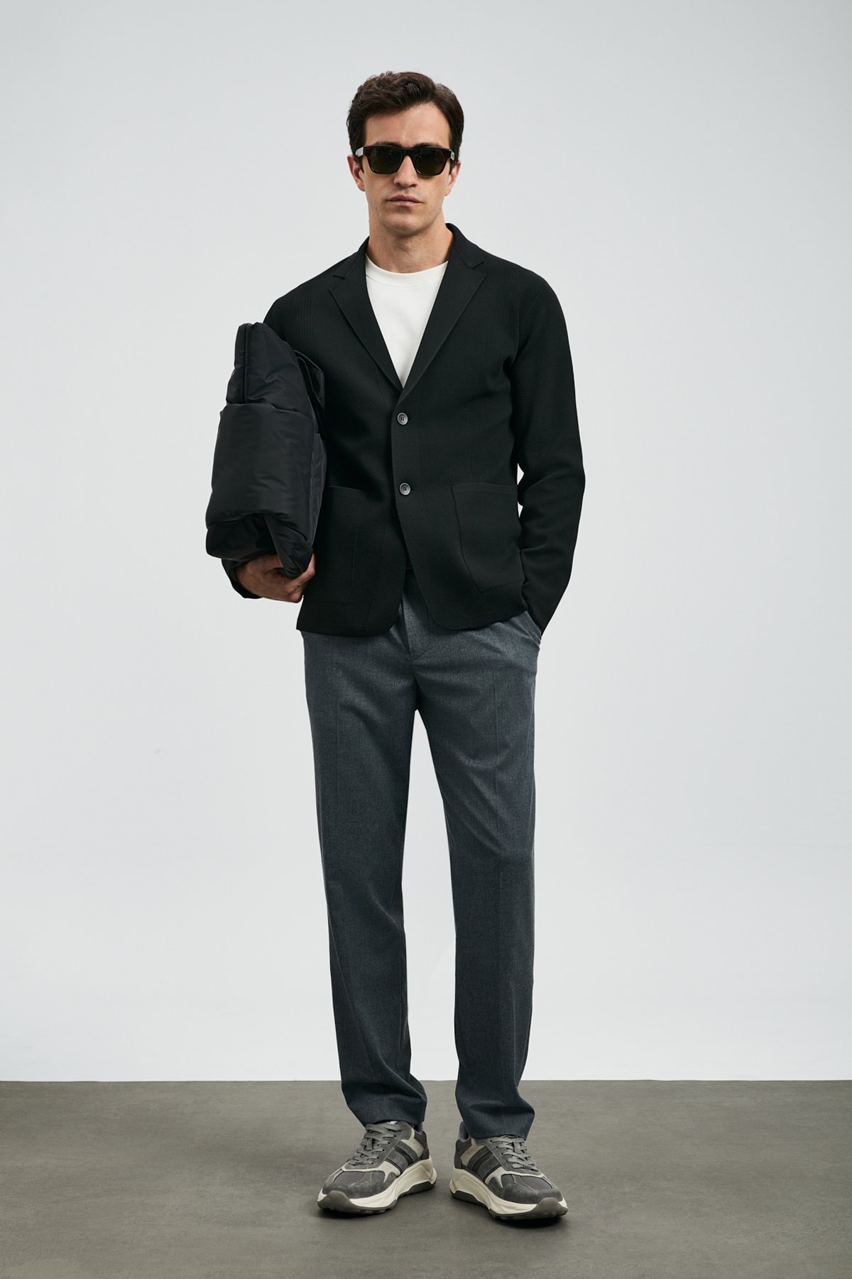 Andre Men's Cardigan Black - LUFIAN (1)