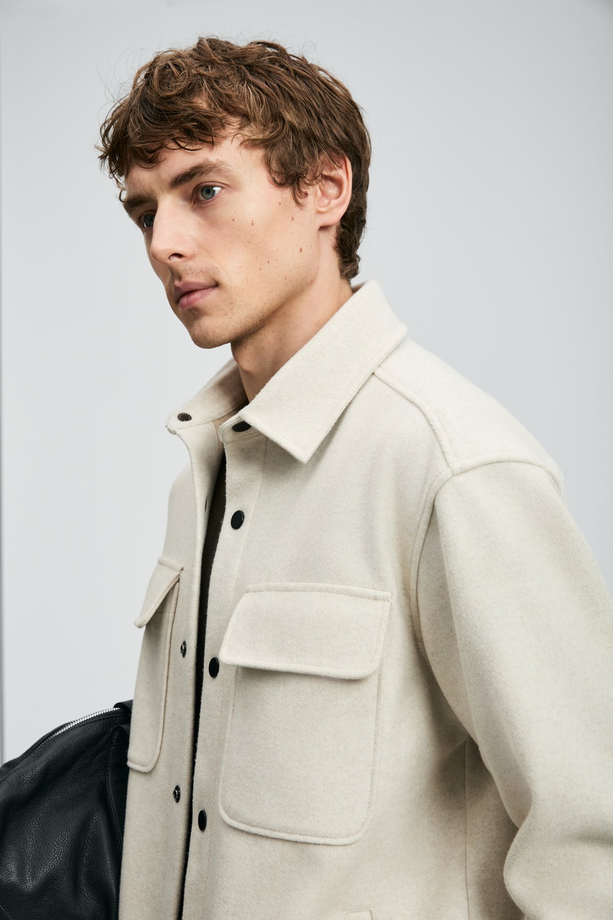 Andre Men's Knitted Jacket Ecru - LUFIAN