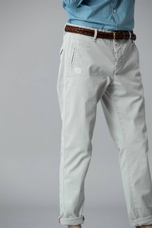 Andro Sports Mens Chino Pants Tailored Fit Stone - 3