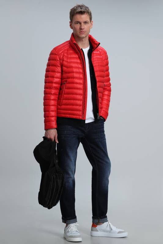 Andy Goose Feather Male Coat Red - 2