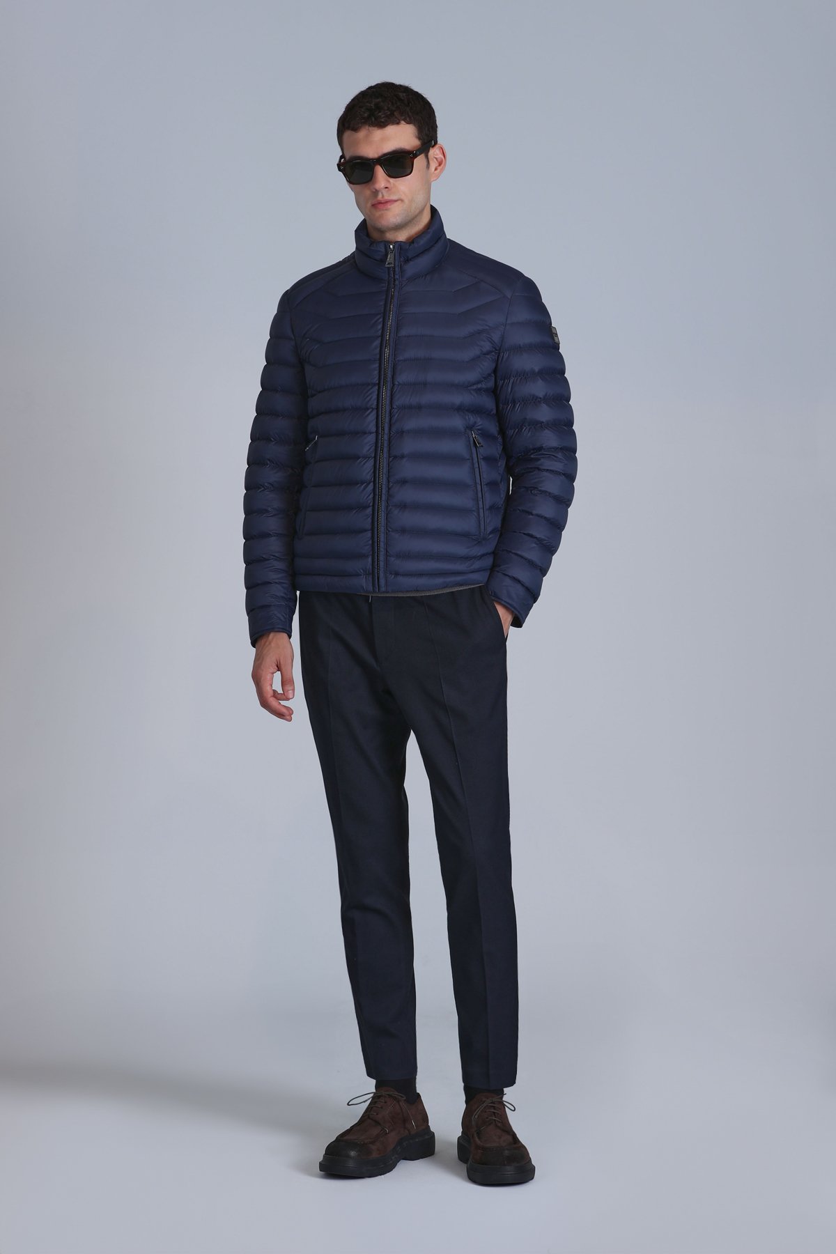Andy Goose Down Men's Coat Navy Blue - LUFIAN (1)