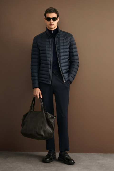 Goose Feather Male Coat Navy - Lufian