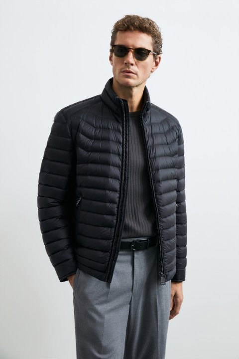Goose Feather Male Coat Black - Lufian