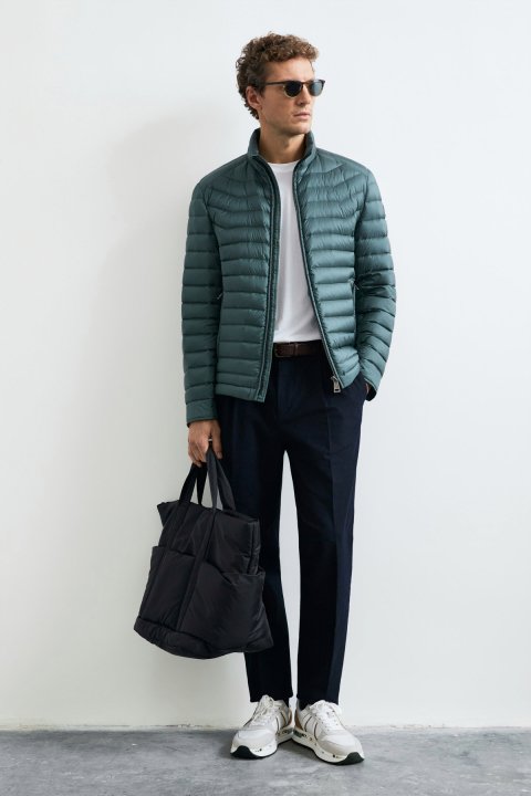 Andy Men's Goose Down Puffer Jacket Green - Lufian