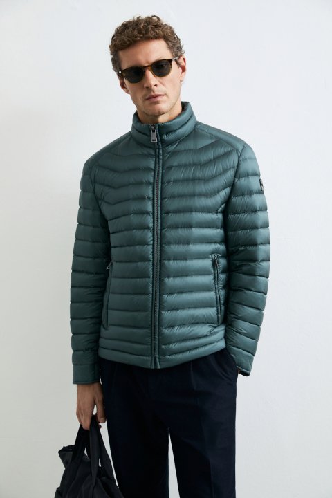Andy Men's Goose Down Puffer Jacket Green - Lufian