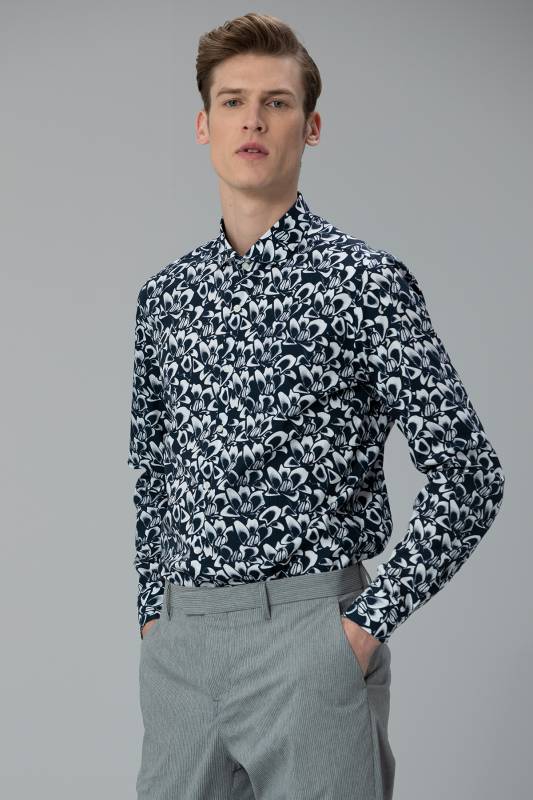 Anke Mens Smart Shirt Slım Fıt Navy - 3