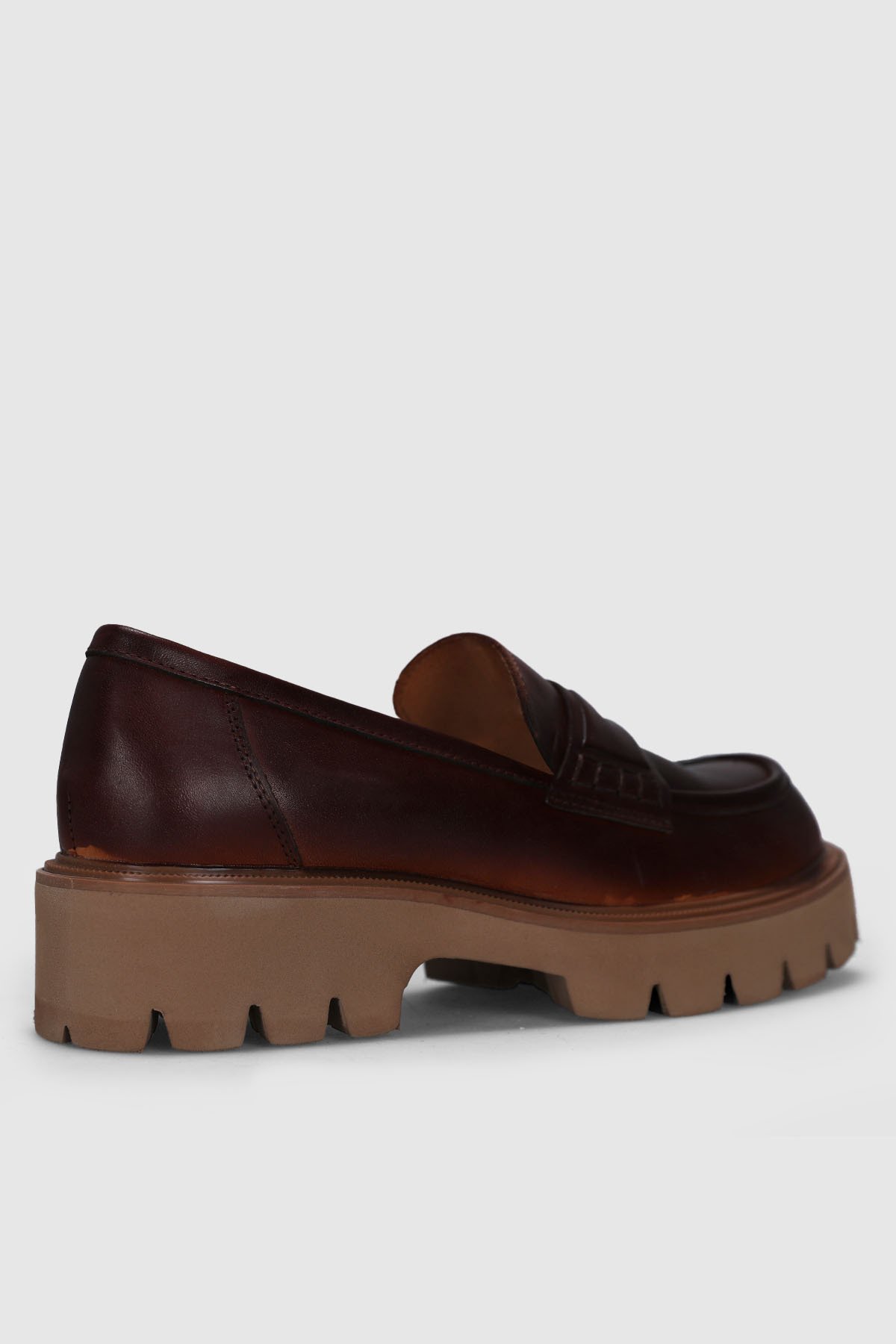 Anna Women's Leather Shoes Brown - LUFIAN