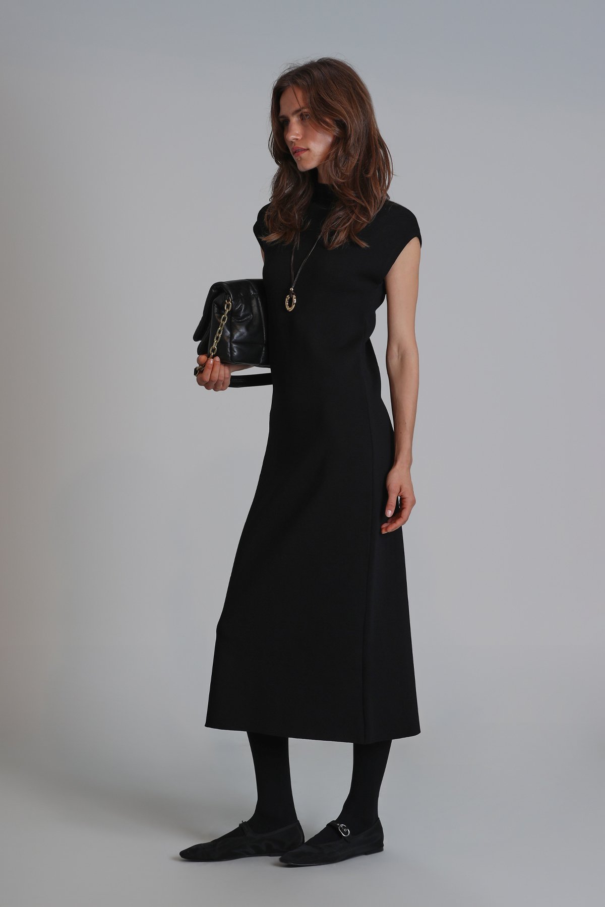 Annabel Women's Dress Regular Fit Black - LUFIAN