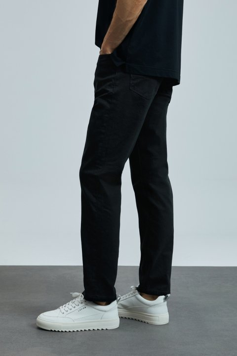 Anton Smart Jeans Men's Trousers Slim Fit Black - LUFIAN