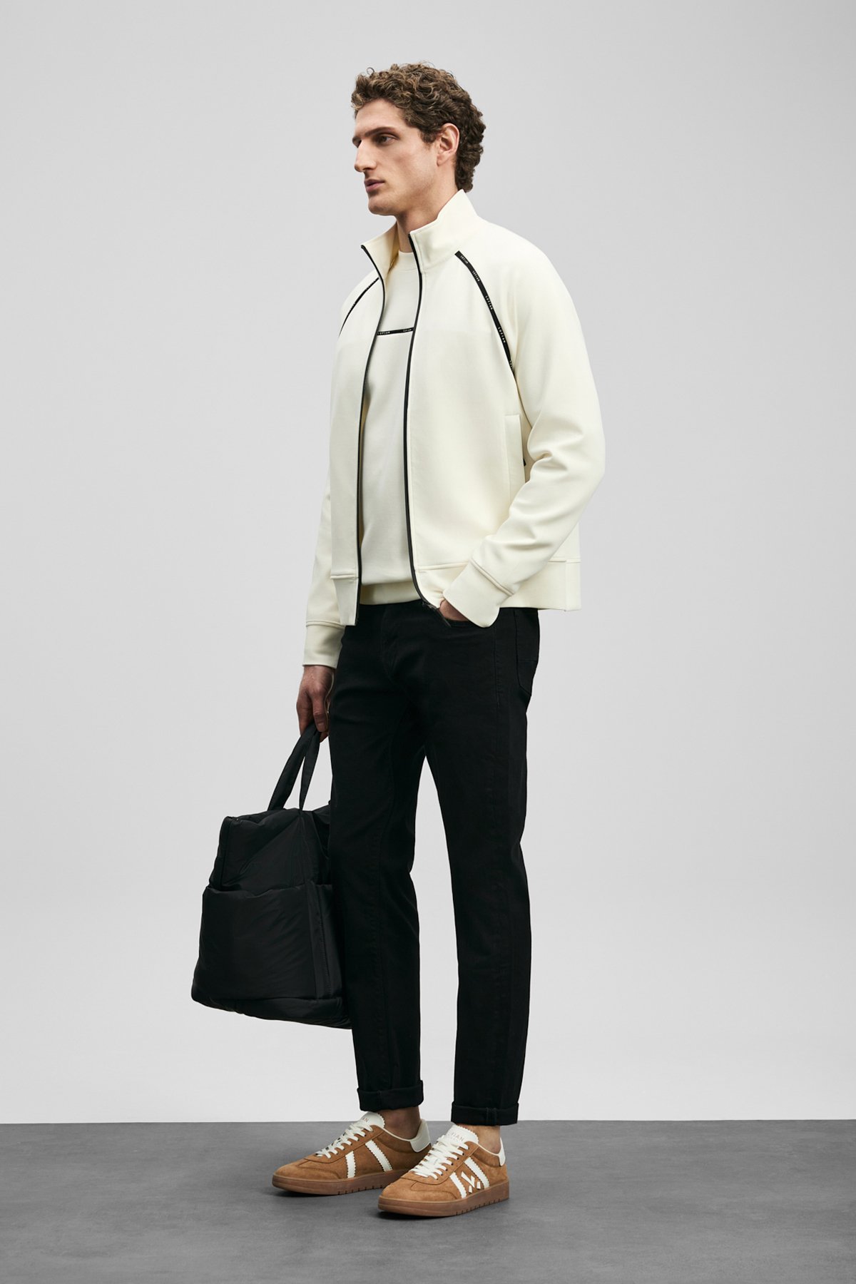 Anton Smart Jeans Men's Trousers Slim Fit Black - LUFIAN