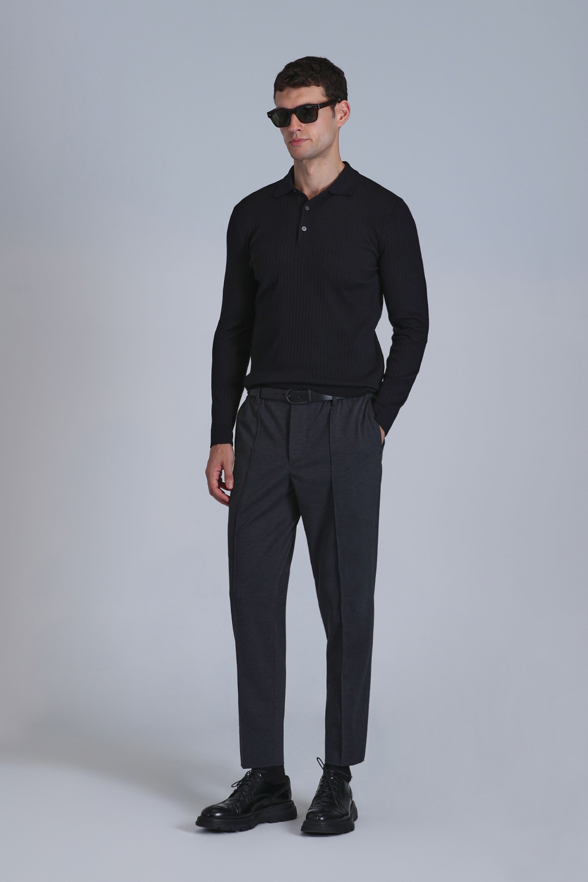 Antoni Sports Mens Chino Pants Slım Fıt Anthracıte - Lufian (1)