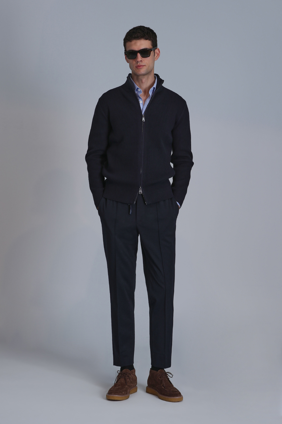 Antoni Sports Mens Chino Pants Slım Fıt Navy - Lufian (1)