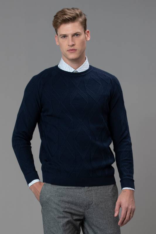 Arkas Mens Sweater Medıum Blue - 1